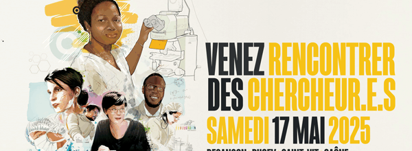 Des jeunes chercheurs au marché de Pugey